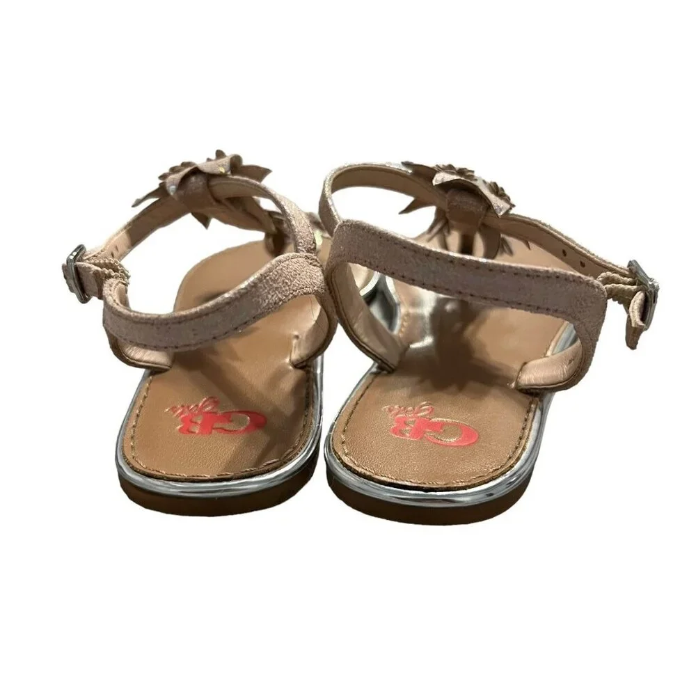 Gianni Bini Sz 3M Gold Floral Sandals